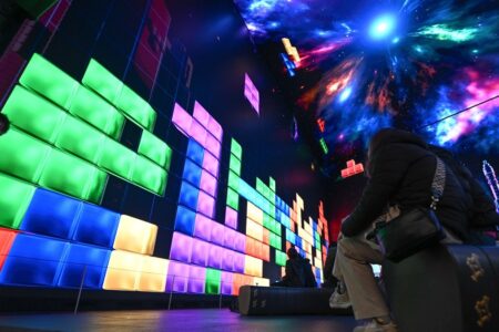 Das legendäre Tetris-Spiel wird 40: Gespielt auf einer riesigen Leinwand in London