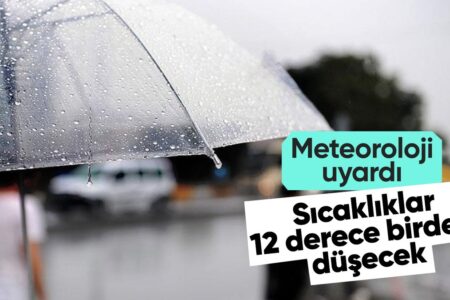 Die Temperaturen werden um 12 Grad sinken! 13 bis gelber Code-Warnung