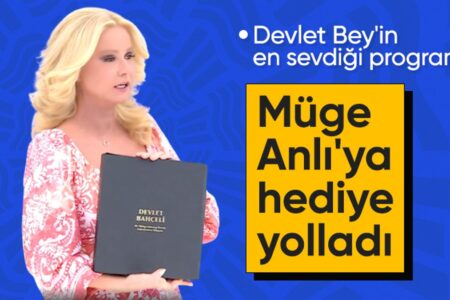 Ein Buchgeschenk des MHP-Führers Devlet Bahçeli an Müge Anlı