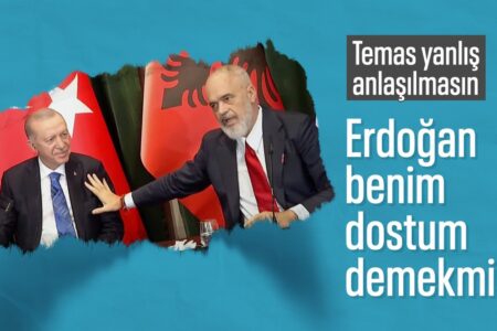 Ein Hauch von Freundschaft vom albanischen Premierminister Rama an Präsident Erdoğan