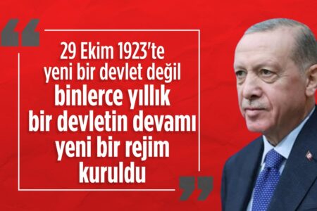 Präsident Erdoğan: Am 29. Oktober ist ein Jahrtausende alter Staat wieder entstanden