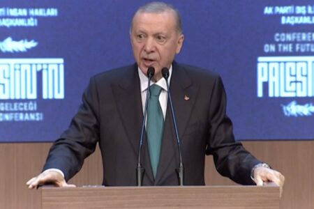Präsident Erdoğan sprach auf der Konferenz zur Zukunft Palästinas