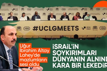 UCGL-Präsident Uğur İbrahim Altay wandte sich aus Den Haag an die Welt
