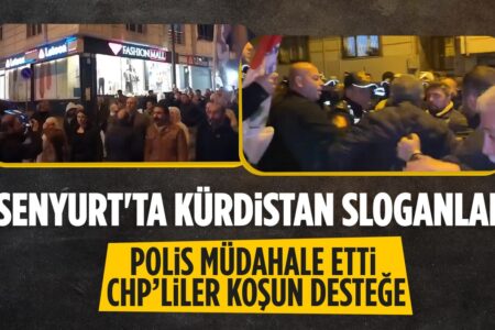 „Kurdistan“-Slogans von Anhängern terroristischer Organisationen in Esenyurt