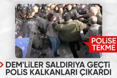 Spannungen zwischen Treuhändern in Mardin: DEM-Mitglieder griffen die Polizei an